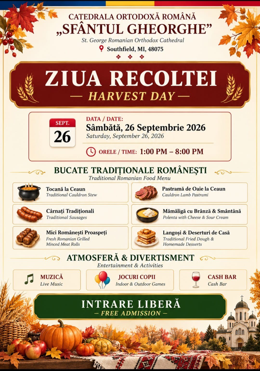 Ziua Recoltei · 26 septembrie · Southfield